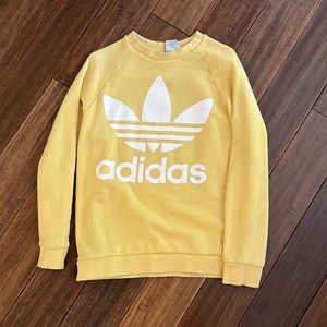 Yellow adidas sweatshirt - small